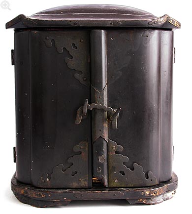 18th Century Japanese carved Wood Zushi Pavilion of Fourteen Buddhas