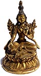 Vintage Javanese Mother Goddess Shachi on Four-Headed Elephant Indonesian Statue 17"H