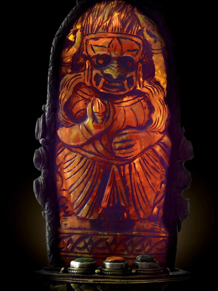 Antique Tibetan Amber Wish Fulfilling Jewel 琥珀石如意宝