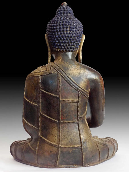 Antique Chinese Qing bronze Amitabha Statue