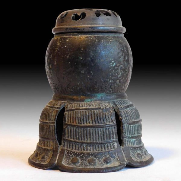 Sm Bronze Samurai Koro Ritual Censer Antique Japanese Incense Burner 豊臣氏香炉