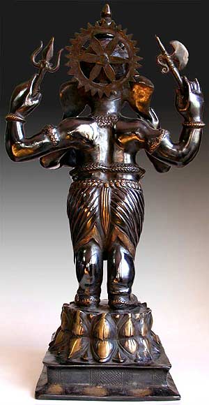 Vintage Hindu Large God of Wealth Ganesh Buddha Statue