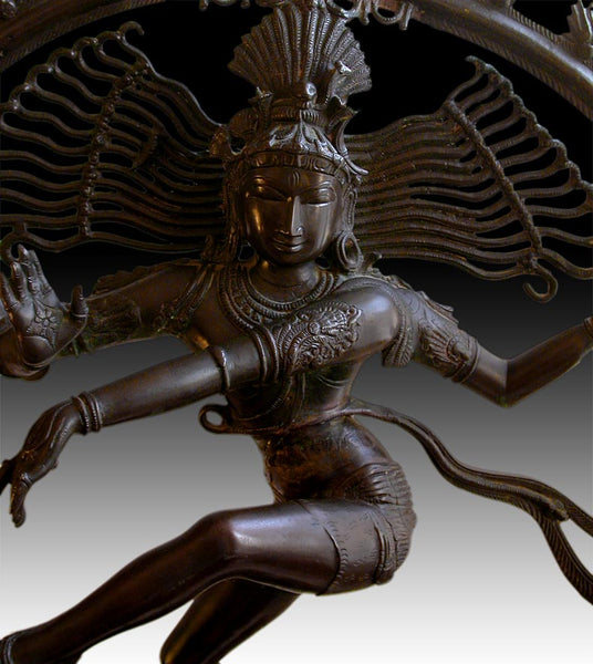 Large Antique Indian Bronze Shiva Nataraja Statue