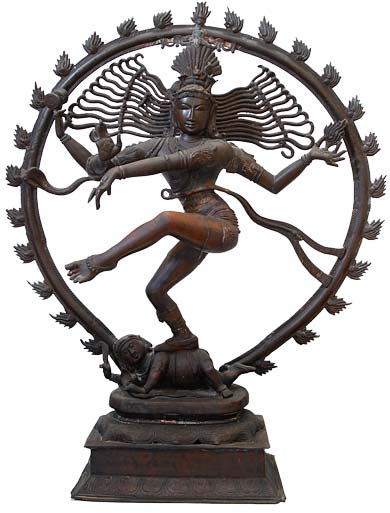 Large Antique Indian Bronze Shiva Nataraja Statue