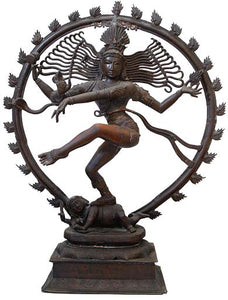 Large Antique Indian Bronze Shiva Nataraja Statue