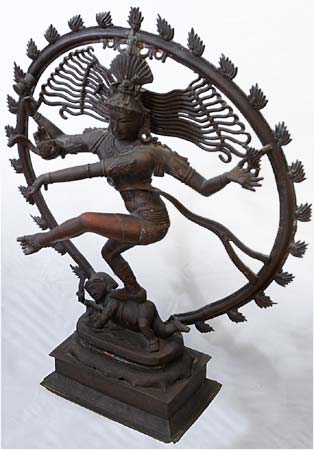 Large Antique Indian Bronze Shiva Nataraja Statue