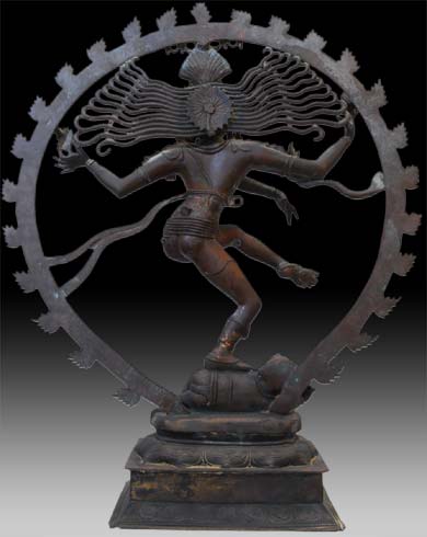 Large Antique Indian Bronze Shiva Nataraja Statue
