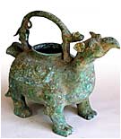 Antique Chinese Mythical Bird Archaic Bronze Vessel