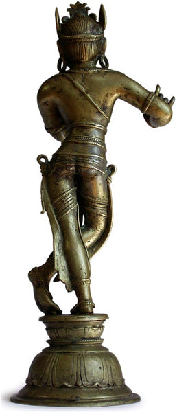 Large 19th Century Orissa Krishna Venugopala Hindu Bronze Statue
