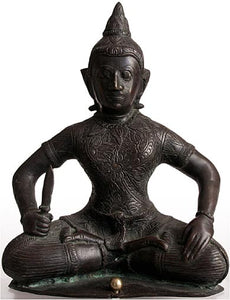 Antique Siam Bronze Temple Guardian Dvarapala Thai Buddha Statue
