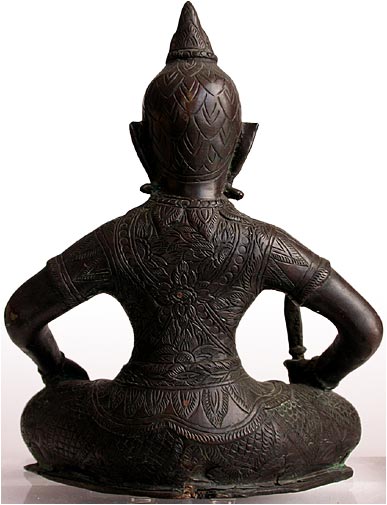 Antique Siam Bronze Temple Guardian Dvarapala Thai Buddha Statue
