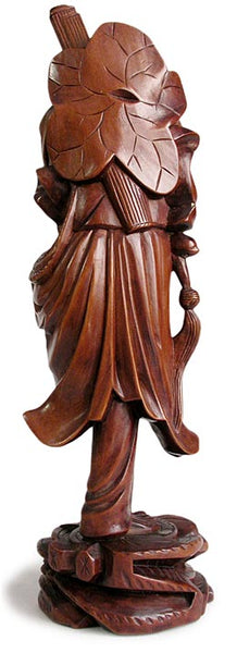 Antique Chinese Carved Boxwood Taoist Immortal Li Tieh Kuai Statue