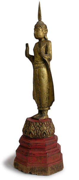 Antique Southeast Asian Laos No Fear Protection Buddha Statue