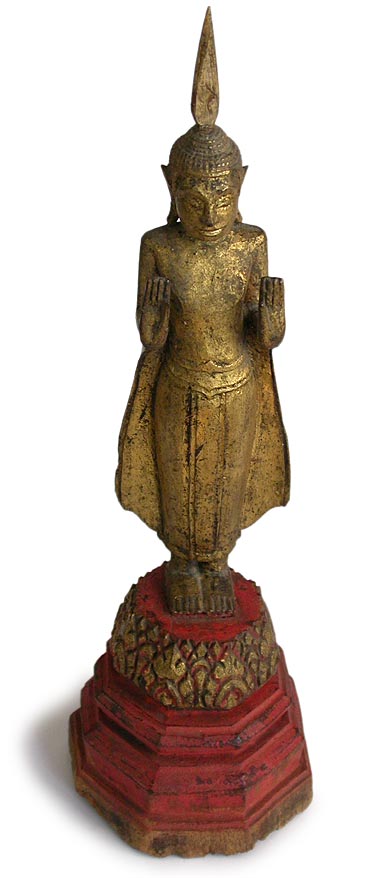 Antique Southeast Asian Laos No Fear Protection Buddha Statue