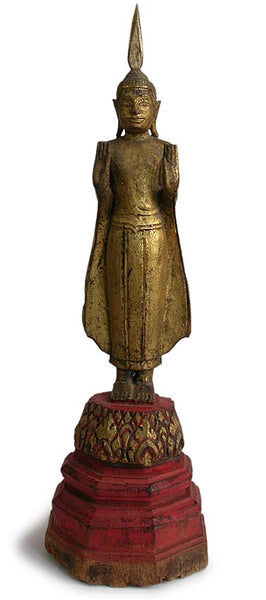 Antique Southeast Asian Laos No Fear Protection Buddha Statue