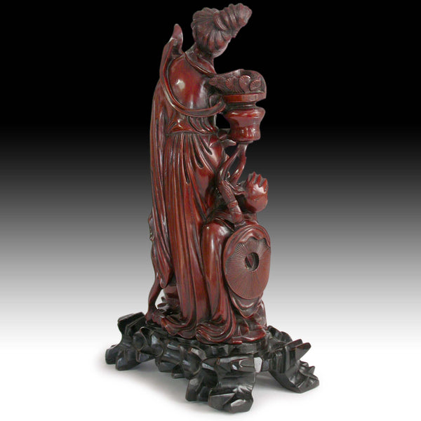 Taoist Immortals Drinking Banquet Antique Chinese Carved Boxwood Statue 八仙