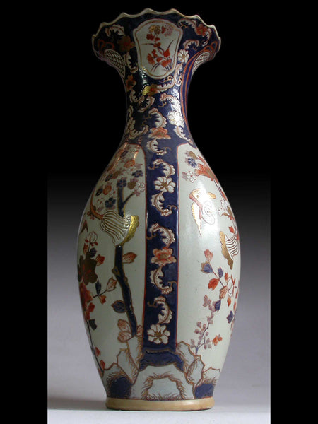 19th Century Antique Japanese Edo Kakiemon Imari Arita Famille Verte Porcelain Vase 21"H 伊万里焼