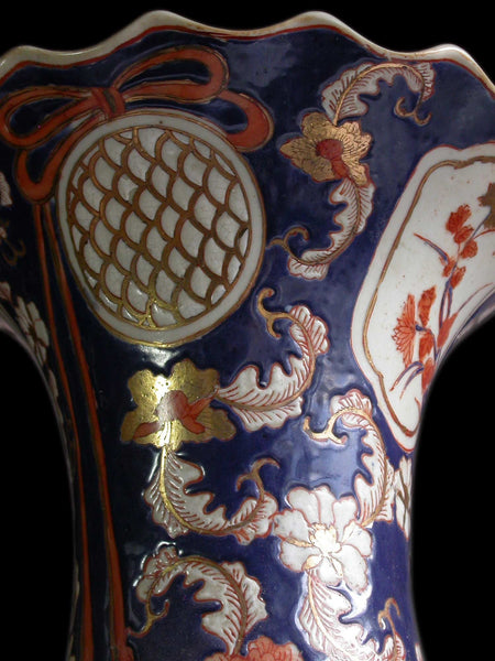 19th Century Antique Japanese Edo Kakiemon Imari Arita Famille Verte Porcelain Vase 21"H 伊万里焼