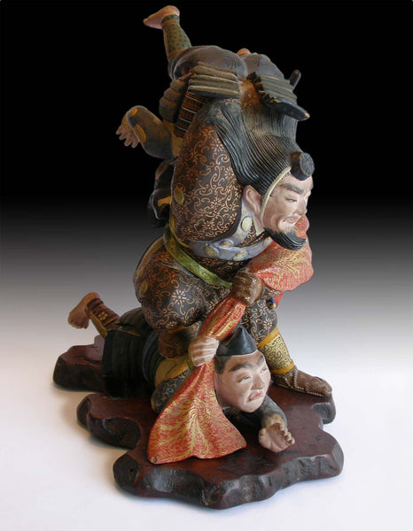 Yamabushi Samurai Warrior Benkei Meiji Toso Gosho Ningyo Paper Mache Doll 11"H 武蔵坊弁慶