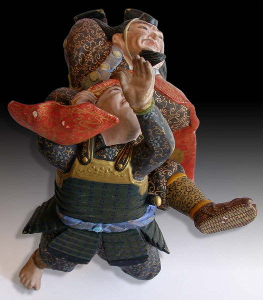 Yamabushi Samurai Warrior Benkei Meiji Toso Gosho Ningyo Paper Mache Doll 11"H 武蔵坊弁慶