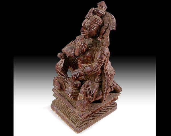 Makhan Cor Krishna Butter Thief Antique South India Hindu Carved Divine Child Wood Statue
