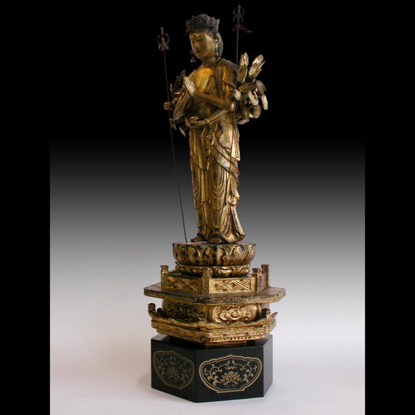 Edo Thousand-armed Senju Kannon Bosatsu Japanese Carved Guan Yin Wood Buddha statue 千手觀音