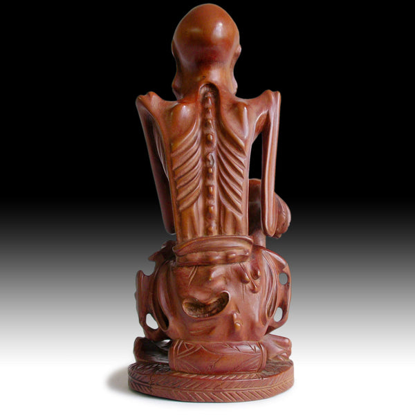 Ascetic Shakyamuni Emaciated Buddha Vintage Chinese Carved Boxwood Statue 釋迦牟尼佛