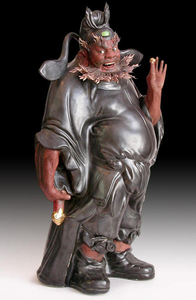 Jingdezhen Art Institute Large Ceramic Demon Queller Zhong Kui Statue 景德镇鍾馗